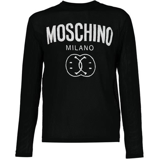 Moschino maglione con logo - nero
