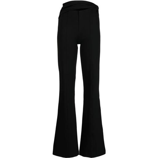 GAUGE81 pantaloni svasati con cut-out - nero