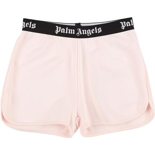 PALM ANGELS shorts in felpa di cotone con logo