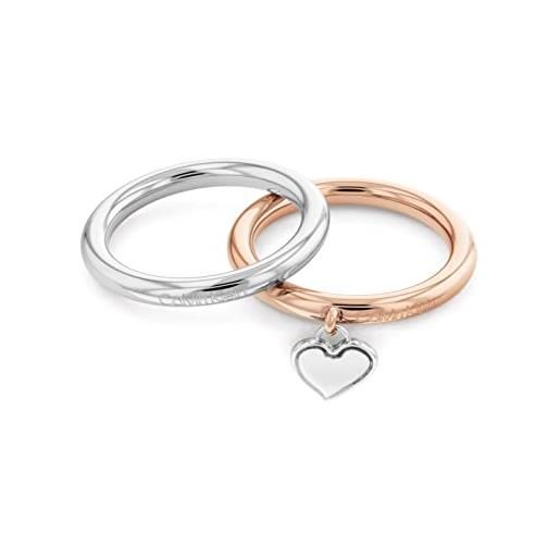 Calvin Klein anello da donna collezione alluring oro rosa - 35000327b