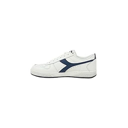 Diadora magic basket low icona, scarpe da ginnastica unisex-adulto, bianco (white fogliage), 43 eu