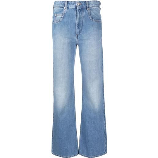 MARANT ÉTOILE jeans svasati a vita alta - blu