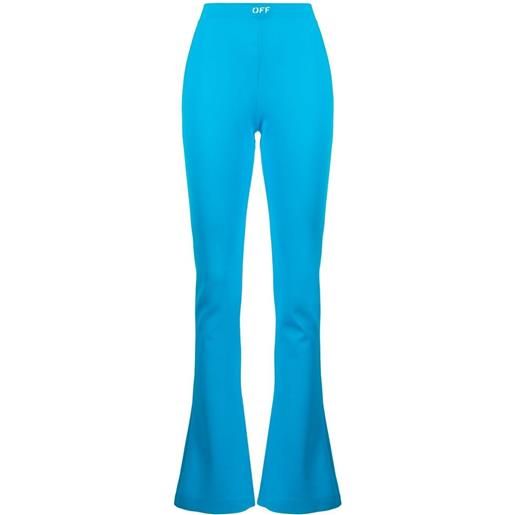Off-White leggings con spacco laterale - blu