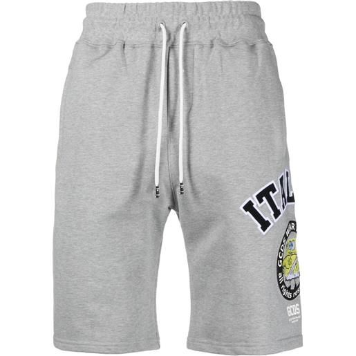 Gcds shorts sportivi con logo - grigio