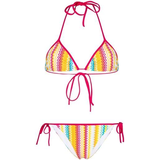 Missoni set bikini con motivo zigzag - rosa