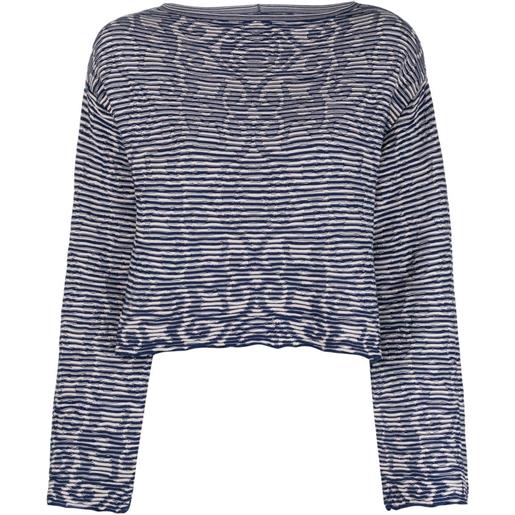 Emporio Armani maglione a fantasia con intarsio - blu