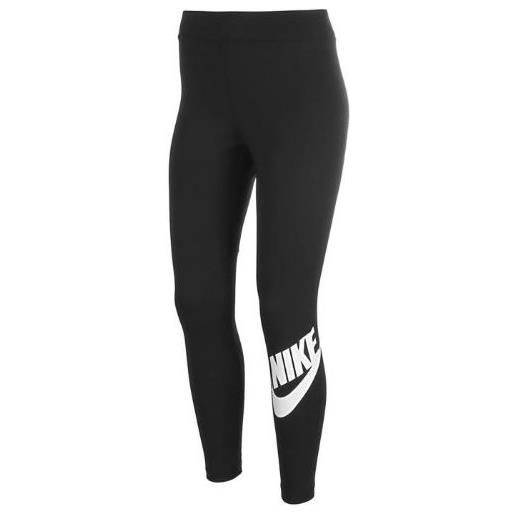 Nike w nsw essntl lggng futura hr black/white leggings neri donna