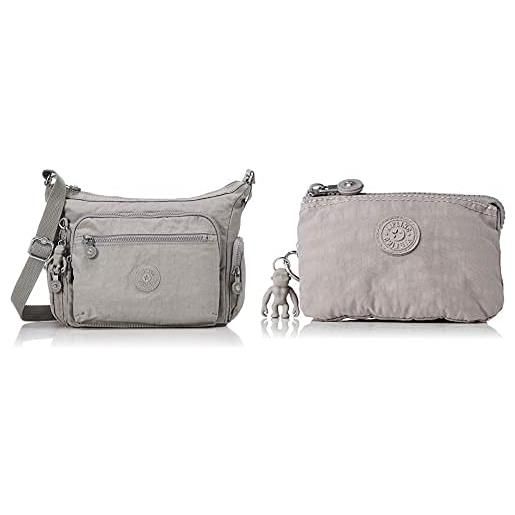 Kipling gabbie s, crossbody donna, grigio, taglia unica+pouches/cases donna, grigio, 4x14.5x9.5 cm