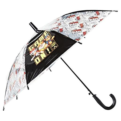Disney ombrello paw patrol 69,5 cm, nero, taglia unica, normale