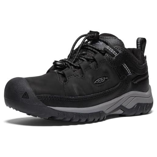 KEEN targhee low waterproof, stivali da escursionismo, black/steel grey, 35 eu