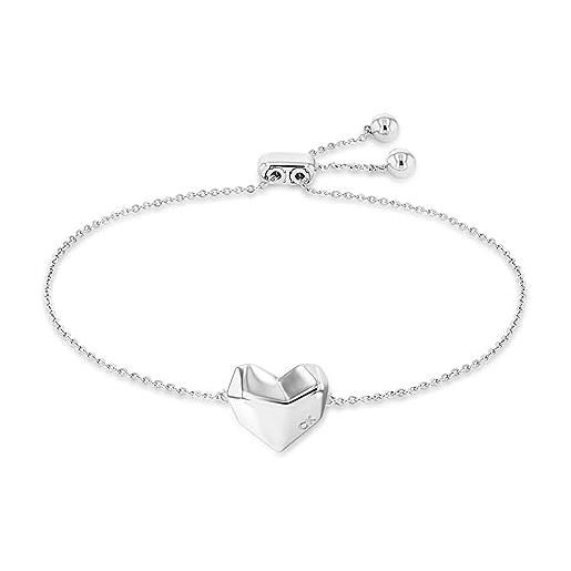 Calvin Klein braccialetto a catena da donna collezione faceted heart - 35000038