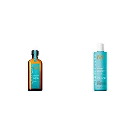Moroccanoil trattamento originale 100ml & shampoo idarante 250 ml [la confezione può variare]