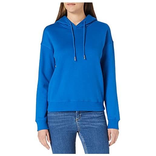 Urban classics felpa con cappuccio donna invernale, pullover caldo manica lunga, maglione pesante per ragazza, colore sporty blue, taglia s