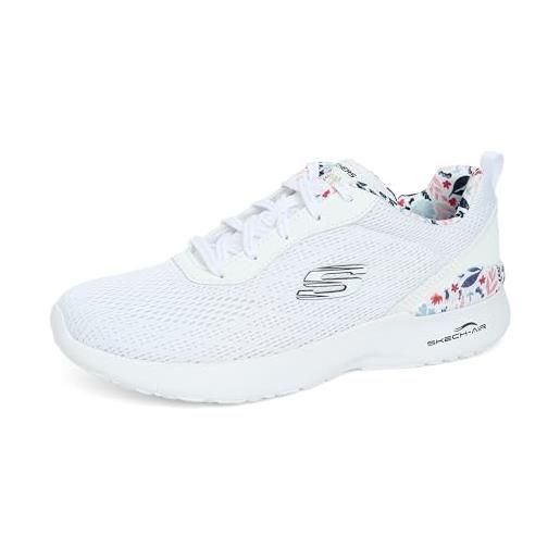 Skechers 149756 wmlt, sneaker donna, finiture in rete bianca, 38 eu