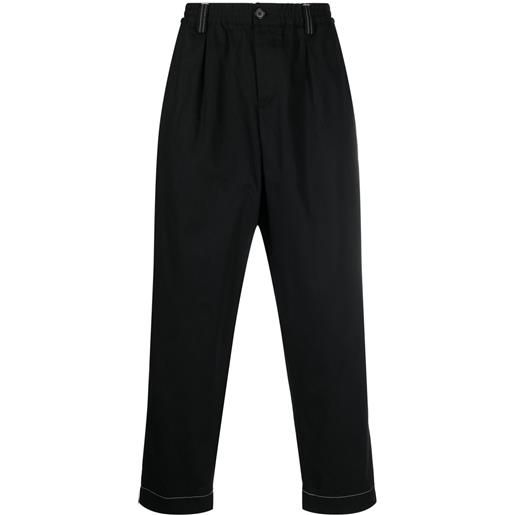 Marni pantaloni con cuciture a contrasto - nero