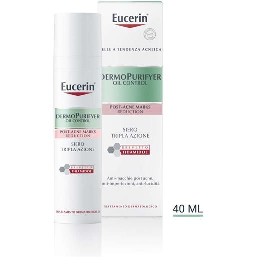 Eucerin dermo. Purifyer oil control - siero tripla azione anti macchie, 40ml