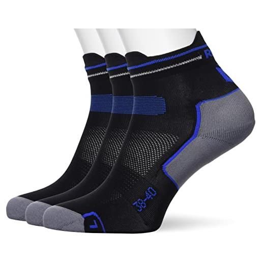 Rock Experience reua00951 kit 3 flash calzini unisex - adulto 0208 (caviar) +1398 (imperial blue) 40