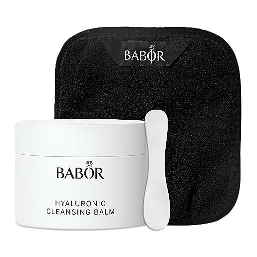BABOR hyaluronic cleansing balm per pelli esigenti, detergente viso ad azione profonda per una pulizia delicata, con acido ialuronico, 1 x 150 ml