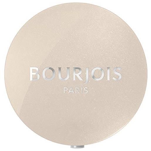 Bourjois little round pot ombretto, eyeshadow 2-in-1 crema e polvere a lunga durata, 01 blanc' voutant