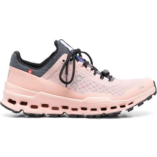 On Running cloudutra mesh-panel lace-up sneakers - rosa