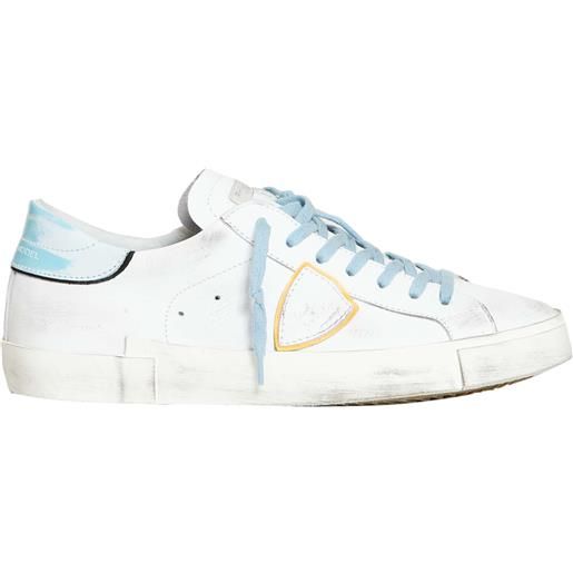 PHILIPPE MODEL sneakers paris bianca, azzurra e arancio fluo