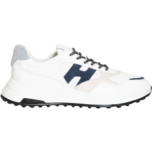 HOGAN sneakers hyperlight in pelle bianca h blu