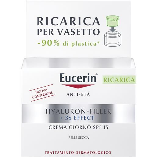 BEIERSDORF SPA eucerin hyaluron filler +3x effect ricarica crema viso giorno - refill crema giorno antietà - 50 ml