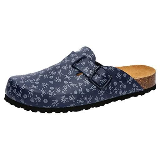 Lico bioline clog print, zoccoli, donna, bianco/grigio, 42 eu