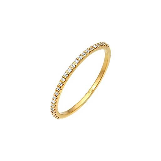 DIAMORE elli diamonds anello donne discreto e raffinato con diamante (0,125 ct. ) in oro giallo 585