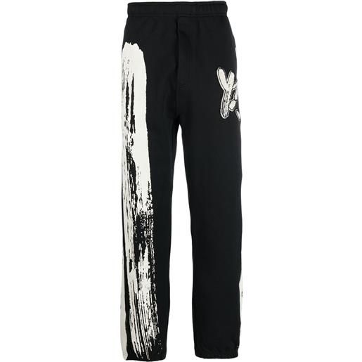 Y-3 pantaloni sportivi con stampa - nero