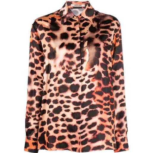 Roberto Cavalli blusa leopardata - toni neutri