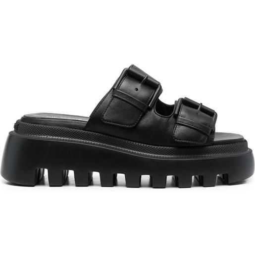 Vic Matie mules chunky in pelle - nero