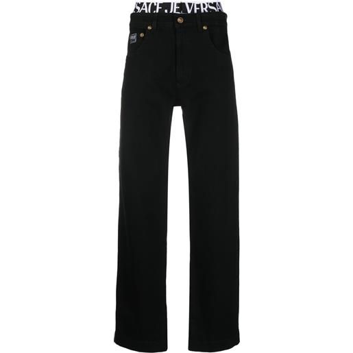 Versace Jeans Couture jeans dritti con banda logo - nero