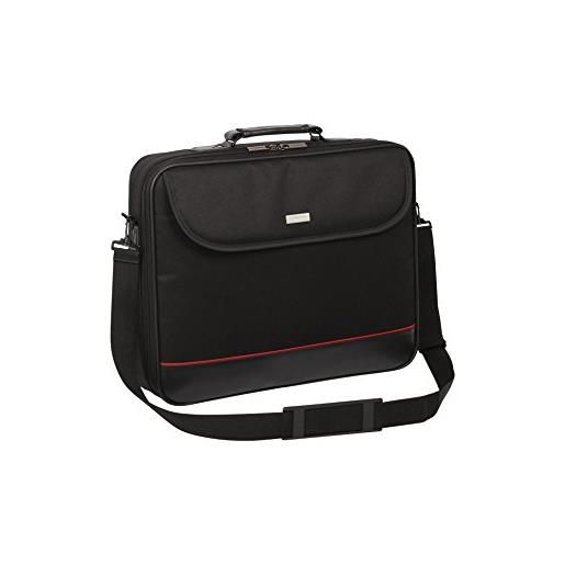 Modecom mark borsa per notebook 39,6 cm (15.6) borsa da corriere nero, rosso