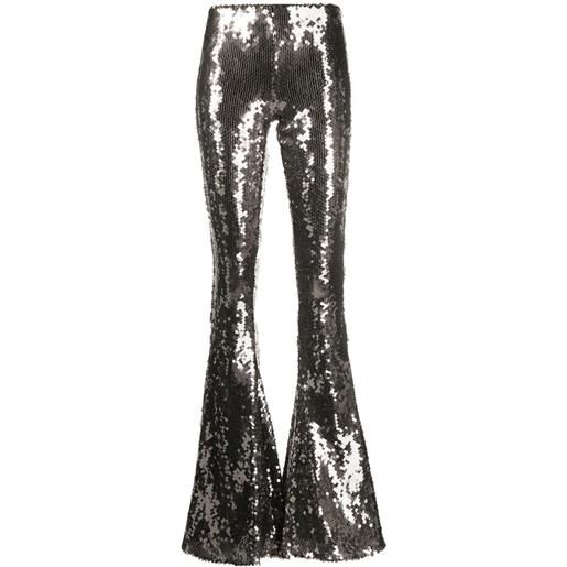 16Arlington pantaloni svasati con paillettes - grigio