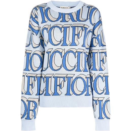 Fiorucci maglione con logo - blu