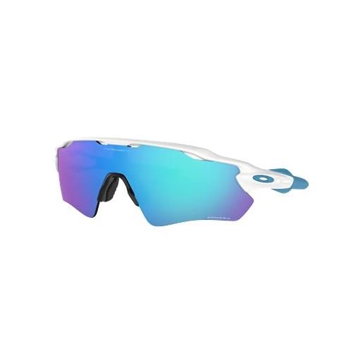 Oakley radar ev path 920857 occhiali da sole, multicolore (polished white), 40 uomo