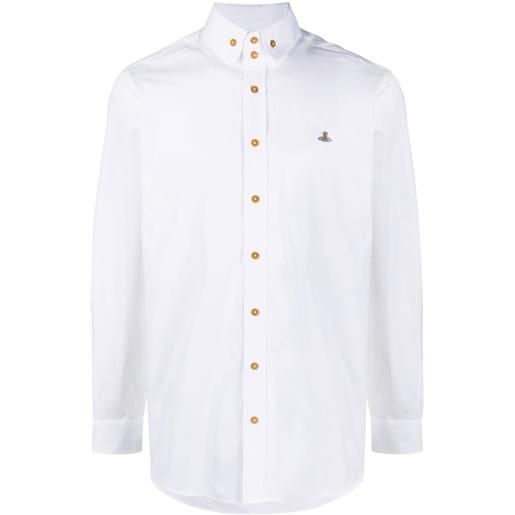 Vivienne Westwood camicia con ricamo orb - bianco
