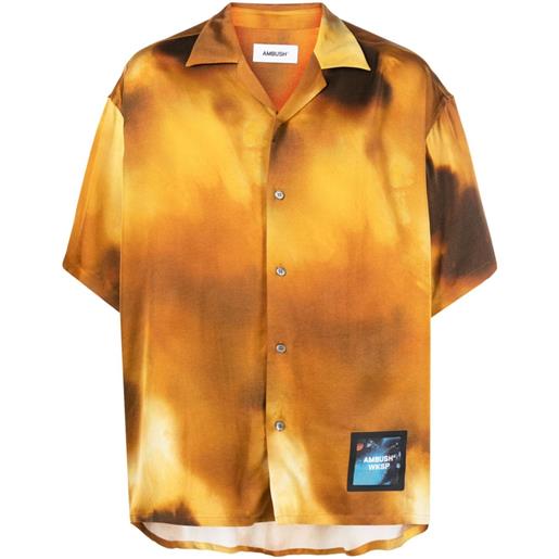AMBUSH camicia da bowling a maniche corte - giallo