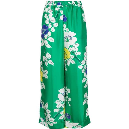 P.A.R.O.S.H. pantaloni a fiori - verde