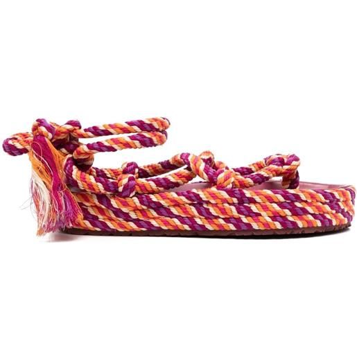 ISABEL MARANT sandali erol in corda - arancione