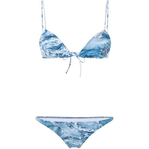 Natasha Zinko set bikini con stampa - blu