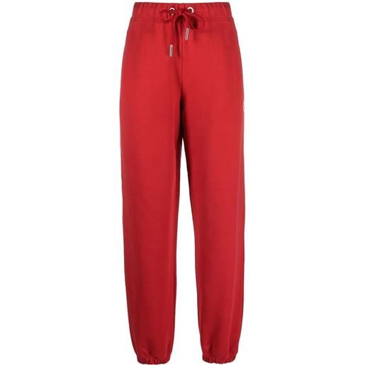 Moncler pantaloni sportivi con coulisse - rosso