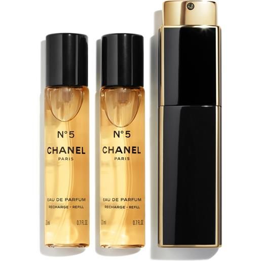 Chanel n. 5 eau de parfum twist and spray 3 x 20 ml profumo donna