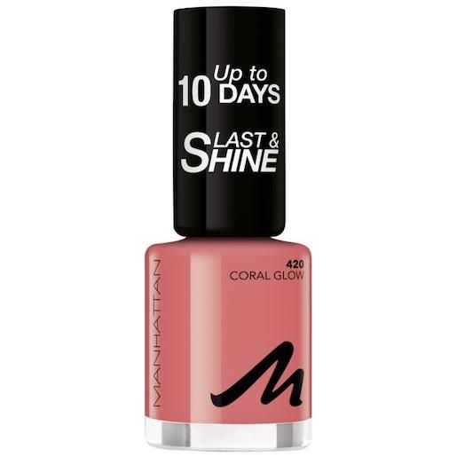 Manhattan make-up unghie last & shine nail polish no. 420 coral glow