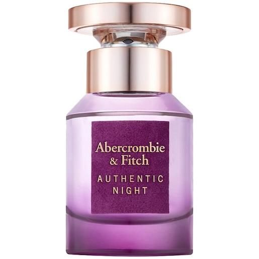 Abercrombie & Fitch profumi femminili authentic night woman eau de parfum spray