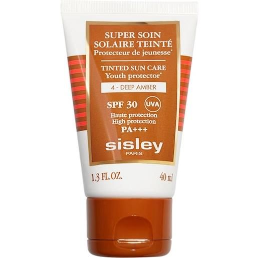 Sisley cura della pelle cura del sole super soin solaire teinté spf 30 no. 4 deep amber