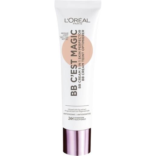 L'Oréal Paris trucco del viso primer & corrector bb cream 5 in 1 skin perfector light - medium