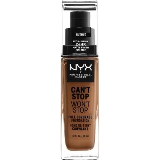 NYX Professional Makeup facial make-up foundation can't stop won't stop foundation 30 nutmeg