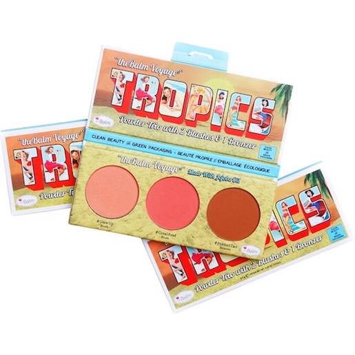 The Balm viso blush make-up palette tropics powder trio